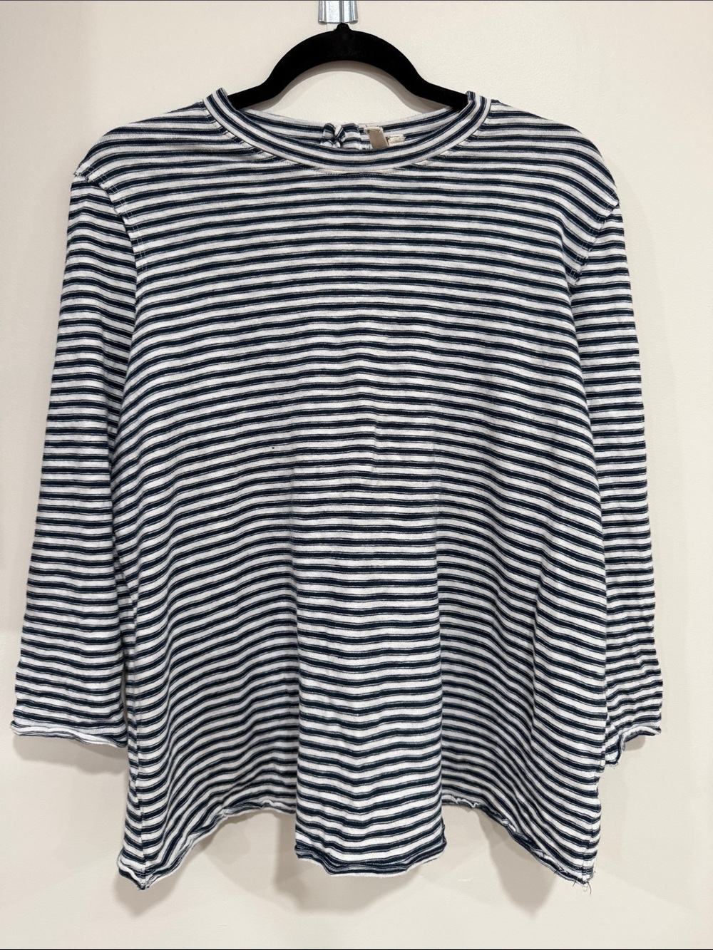 We The Free Navy & White Striped Long Sleeve Tee